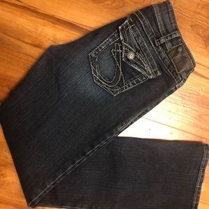 Silver 32x32 flap pocket jeans
